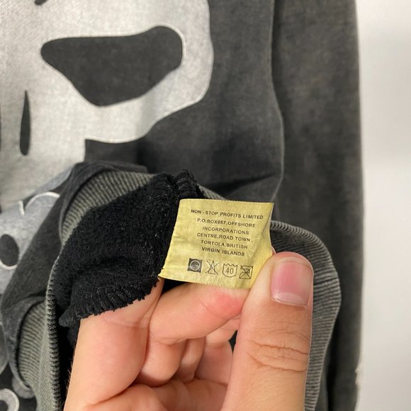 Bounty Hunter Too Young to Die stonewash crewneck gray mens size JPN Medium - Picture 6 of 7